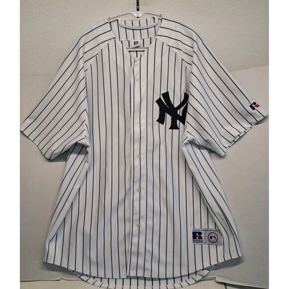 Russell Athletic Other - Vintage Russell Athletic New York Yankees Baseball Jersey Men’ 2XL Black Striped